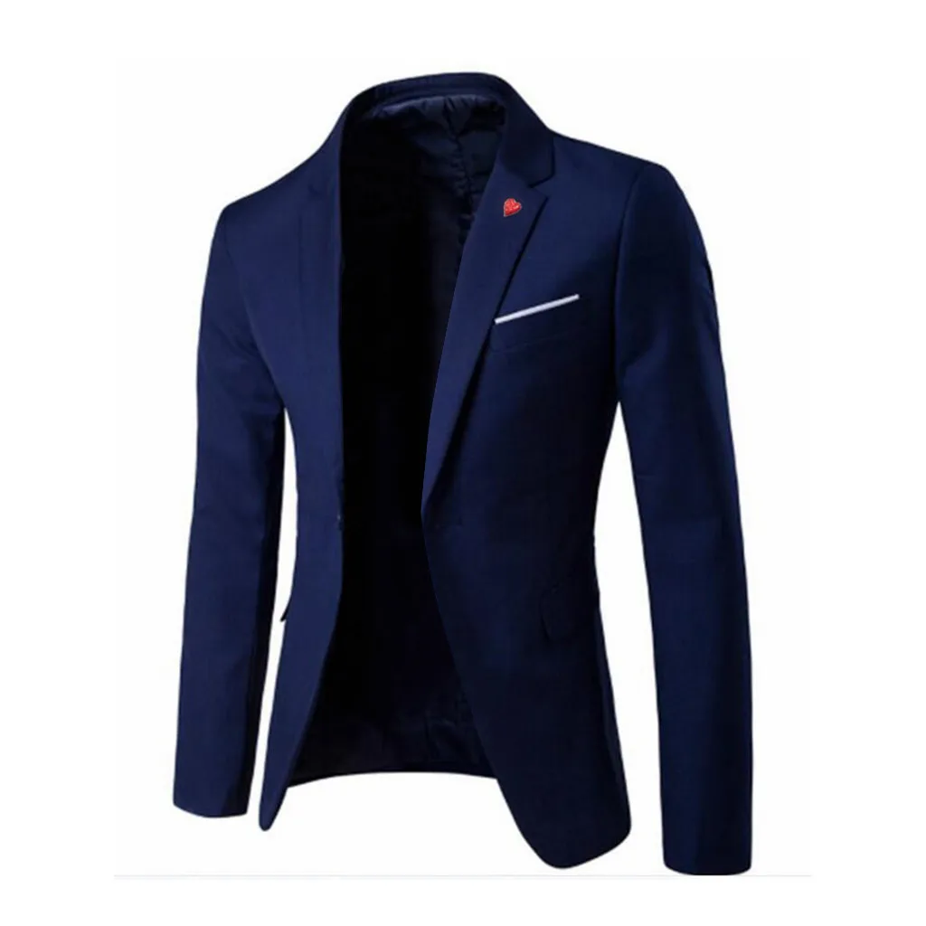

FREE OSTRICH Fashion Men's Blazer Stylish Casual Solid Blazer Business Slim Blazers Mens Wedding Party Outwear Coat Suit Tops