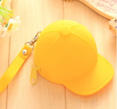Yellow 100 шт./лот, силиконовая бейсболка, брелок, кепка, портмоне, брелок, мини Кепка, сумка на запястье, подвеска - Цвет: Yellow