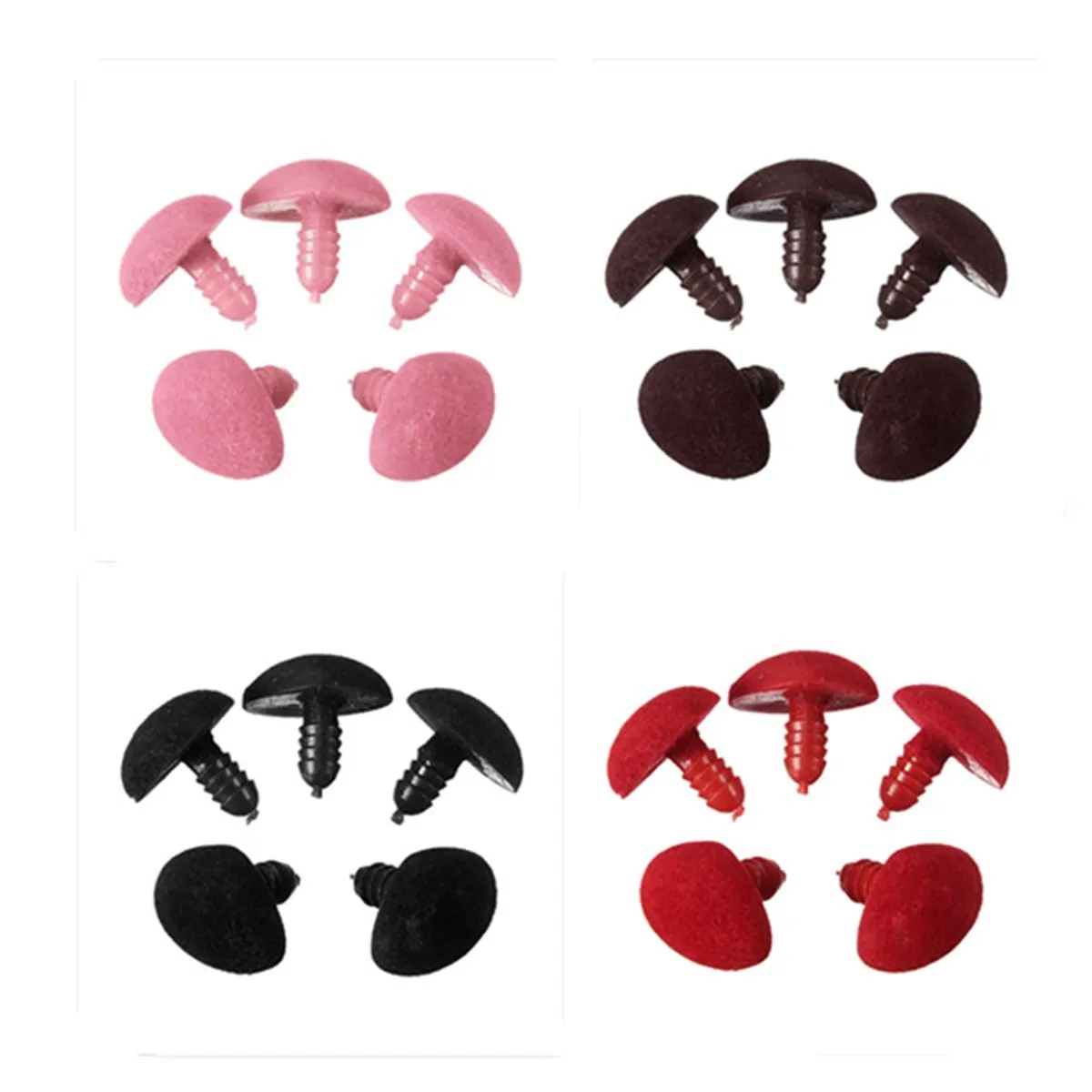 

5Pcs/Bag 15MM*20MM Plastic Safety Triangle Velvet Noses Buttons DIY Bear Toy Doll Accessories Wholesale Price
