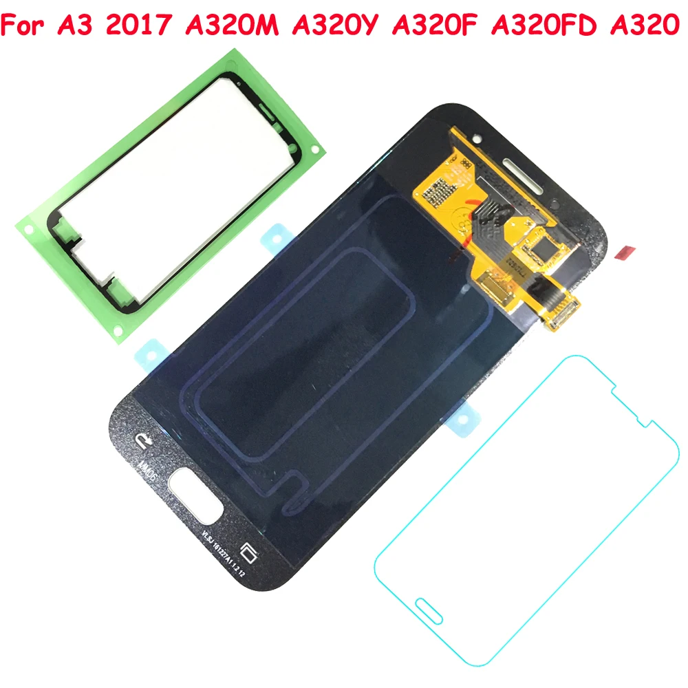 

FIX2SAILING 100% Tested Working AMOLED LCD Display Touch Screen Assembly For Samsung Galaxy A3 2017 A320 Black/White/Gold