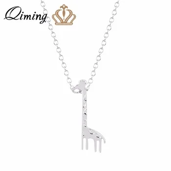 QIMING 2017 Cute Giraffe Baby Necklace Girl