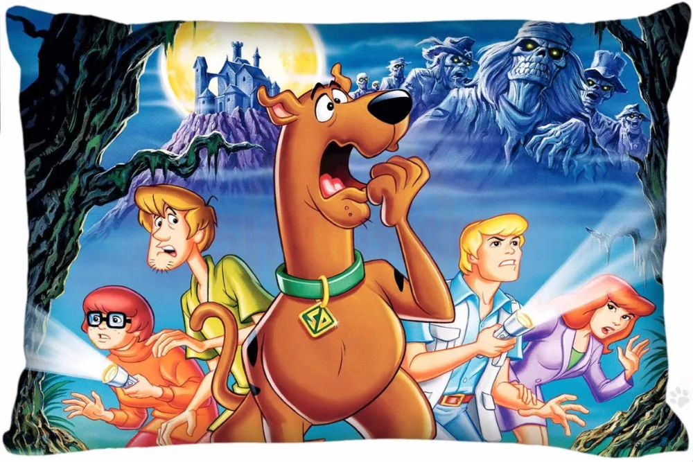 

UKPI-LF204 New Arrival Custom Scooby Doo Team Zippered Rectangle Pillowcases s Size 35X45cm (one side) D104