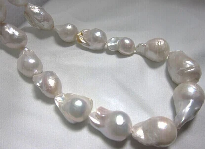 

Free shipping >>@ >812 28-30MM Australian SOUTH SEA WHITE PEARL NECKLACE 17inch