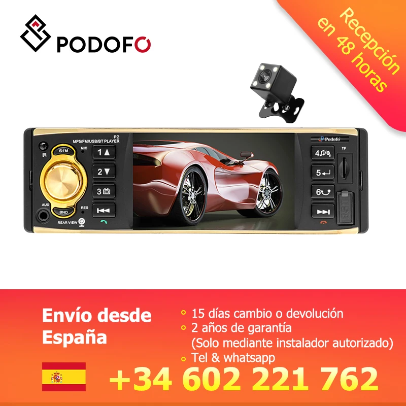 Podofo VEUR 1 din coche Radio 4 \