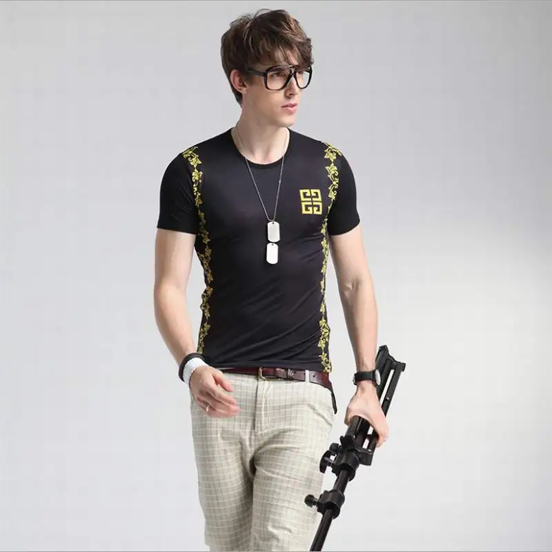 2017 Summer New Style Fashion Casual Europe Men's T shirt O Neck Print
