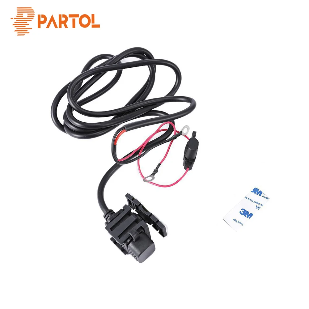 Partol мотоциклетный автомобильный зарядный кабель адаптер 2.1A 12V SAE к USB телефону GPS