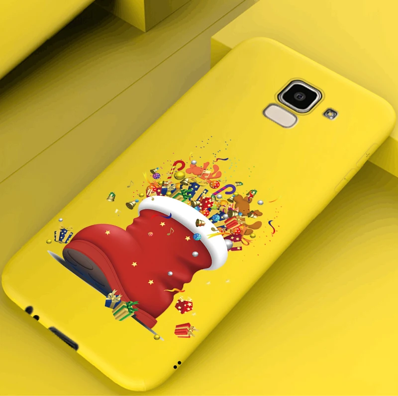 Мягкий чехол EiiMoo для Samsung Galaxy J4 J6 A6 J8 A8 Plus 2018 телефона силиконовый на Рождество J 4 6 8