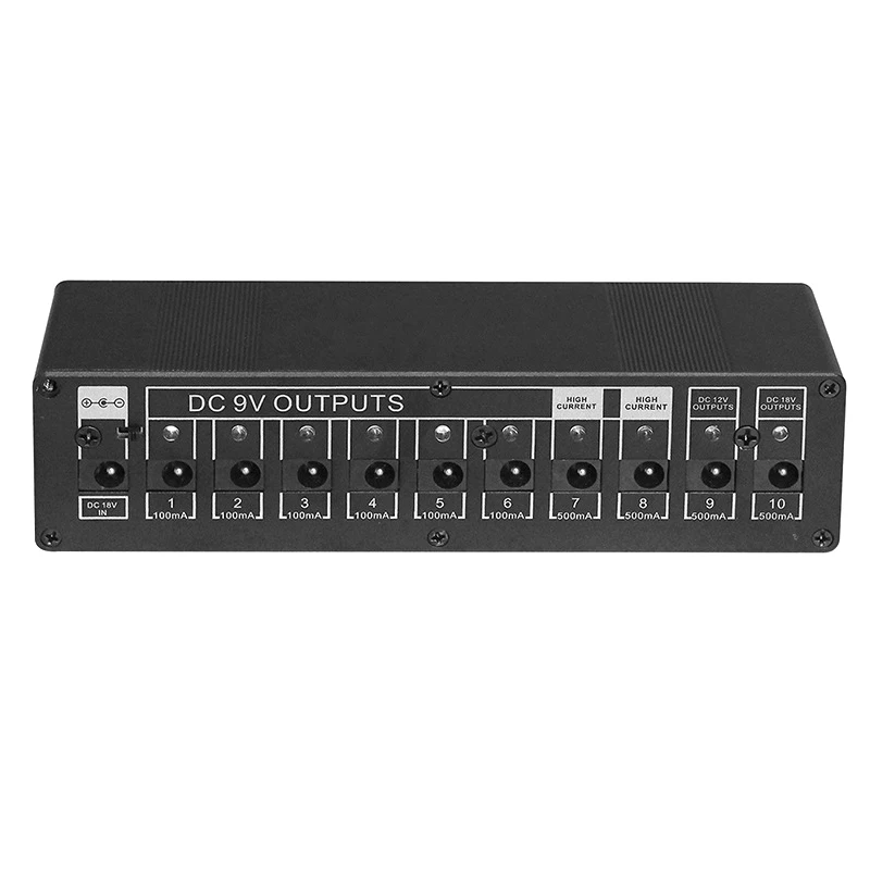 

Guitar Effect Pedals Power Supply 10 Isolated Output 9V 12V with Voltage Short Circuit Protection B2Cshop