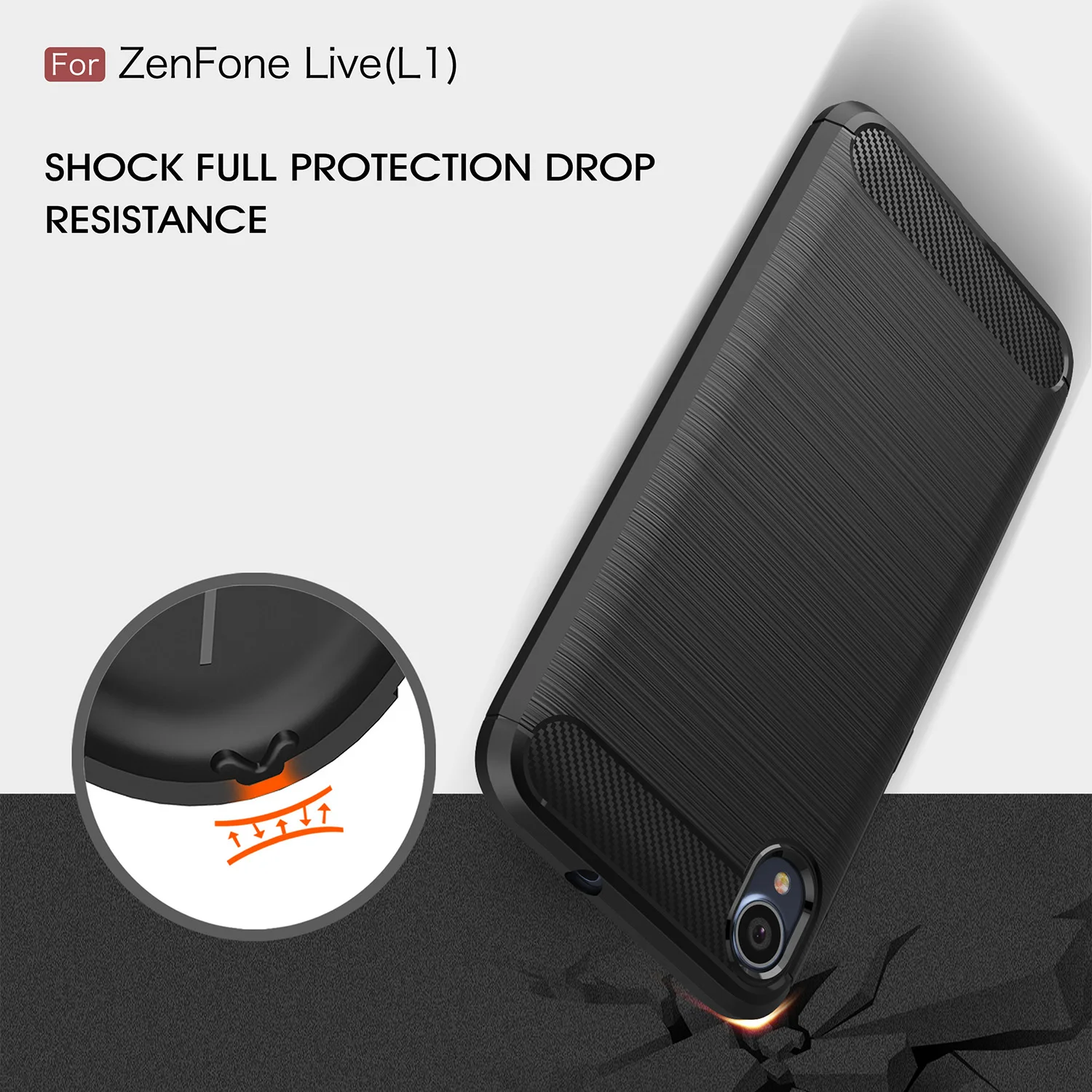 Чехол из углеродного волокна ZA550KL для Asus ZenFone Live L1 мягкий силиконовый чехол