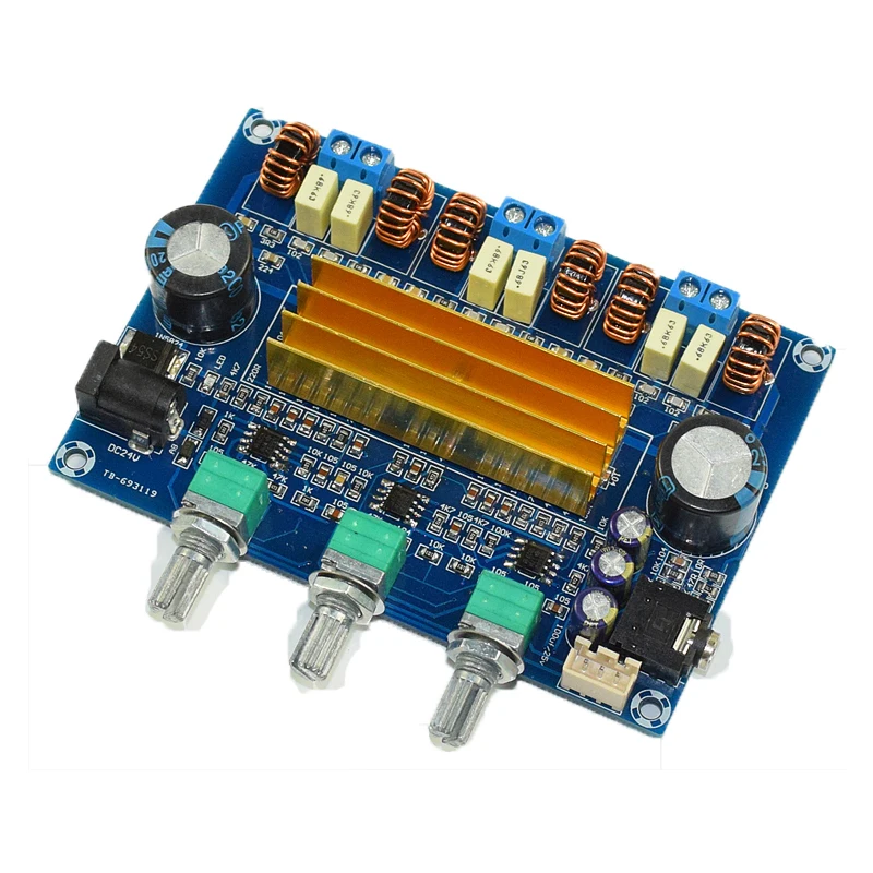 KYYSLB 100 Вт + 50 * 2 2A 2*2200 мкФ Класс D DC24V 4 8 евро цифровой усилитель плата двойной чип