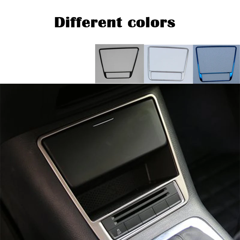 

For Volkswagen VW Tiguan 2016 2010 2011 2012 2013 2014 2015 Stainless Steel Center Storage Box Trim Cover Car Sticker