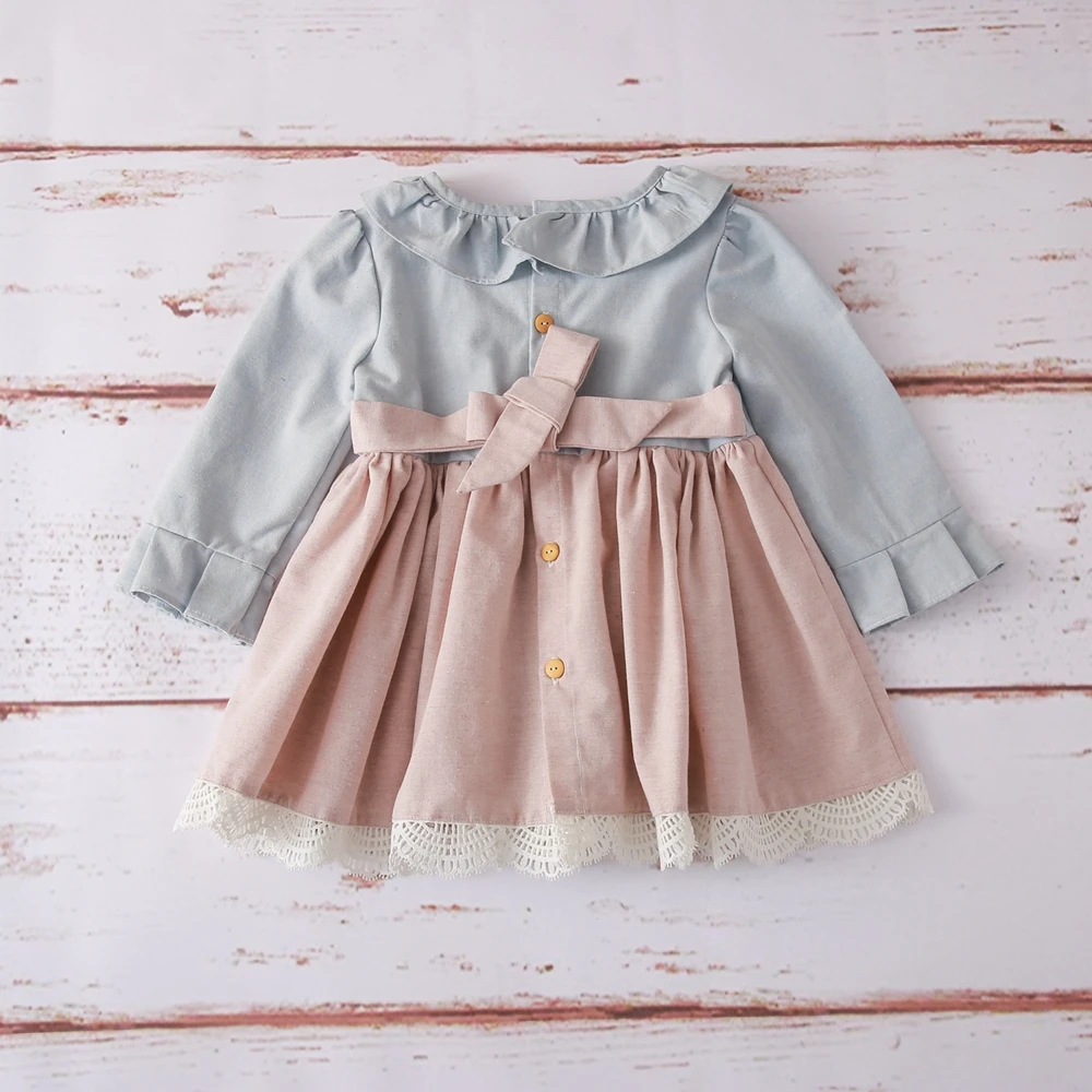 Dream Cradle 2019 Summer Baby Girl Outfit   Vintage Lace Ruffle Little Princess Girl Dress  Kids clothes (4)