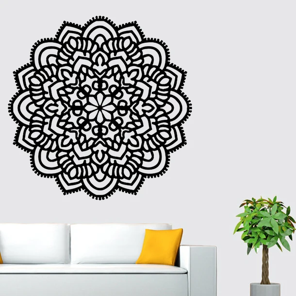 high quality yoga wall stickers mandala indian round pattern symbol