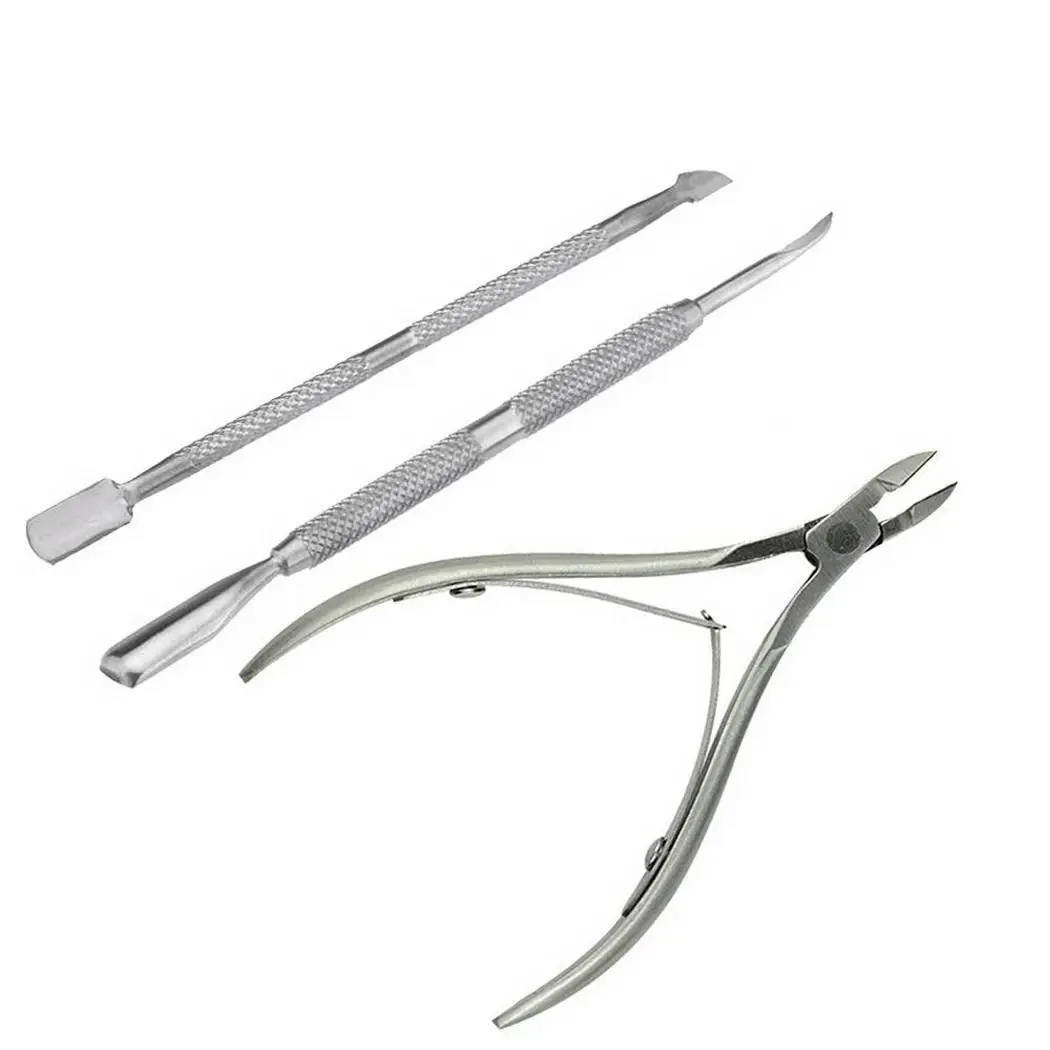 

Types Cuticle All Tool Set 73g Nipper Spoon Silver Pusher Nail Cuticle Pcs/Set Clipper Tool Unisex Remover Skin 3