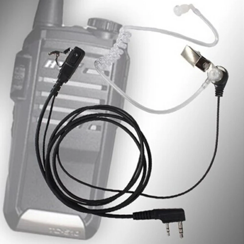 2pin Covert Acoustic Air Tube FBI Headset Earpiece Security Agent Headphone Earphone Microphone Earbud Mini Walkie Talkie Radio