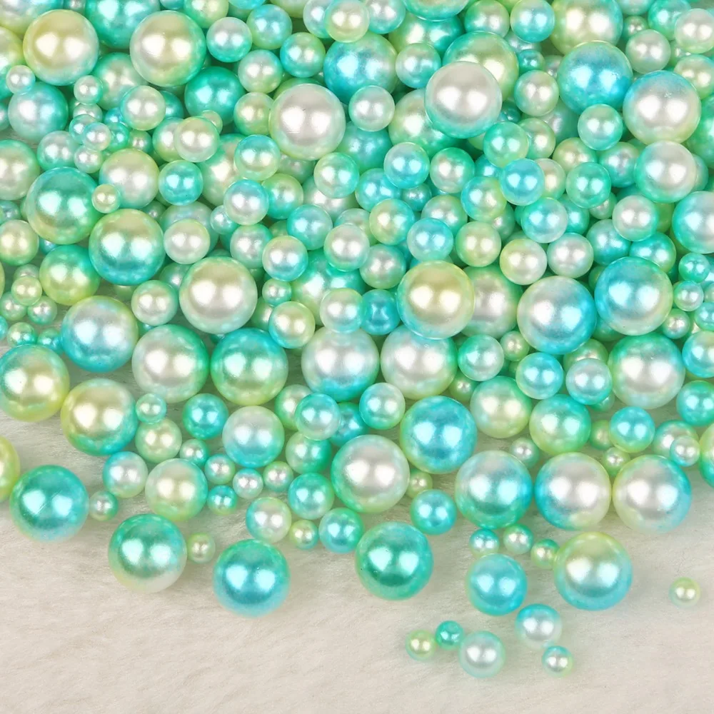 4/6/8/10mm Round No Hole Beads Multi Colors/Sizes Optional ABS Pearl Loose Beads For Kids DIY Jewelry Making Wedding Decoration