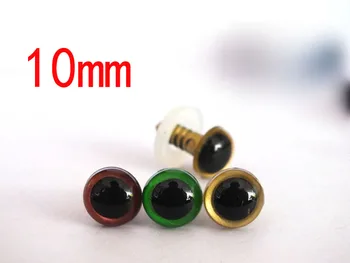 

Doll Making Supply Colorful Eyes in 10mm --brown/green/gold per color 10pairs