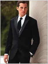 New Arrival Groom Tuxedo Groomsmen Black Wedding/Dinner/Evening Suits Best Man Bridegroom (Jacket+Pants+Tie+Vest) B56