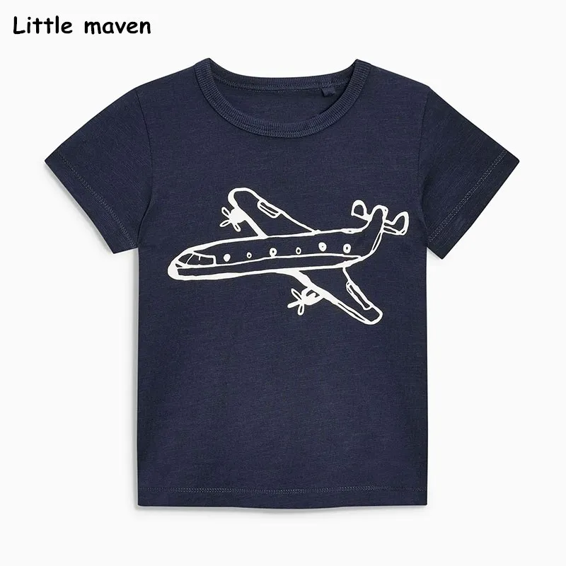 Little maven/детская одежда г. Летняя одежда для маленьких мальчиков футболки с короткими рукавами, топы с принтом тигра, хлопковая брендовая серая футболка 51027