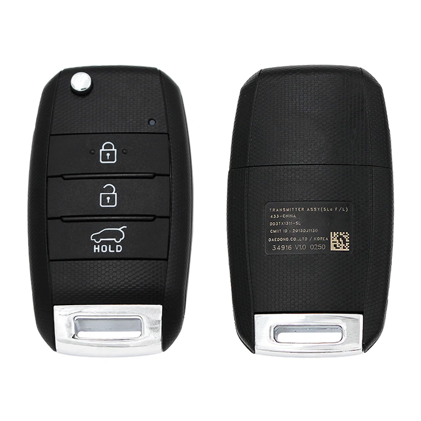 3 кнопки дистанционный смарт-брелок для ключей 433 МГц 46 чип для Kia K5 Sorento Sportage 2013 с необработанное лезвие