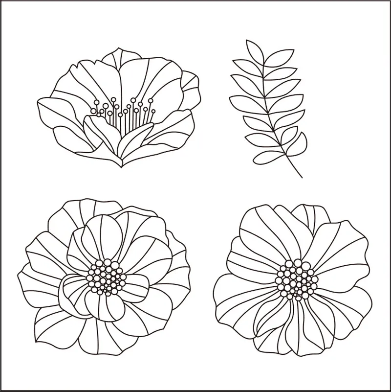 

Flowers and leaves Transparent Clear Stamps Silicone Seals for DIY scrapbooking photo album Card Making