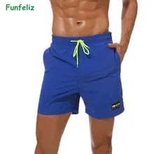 Funfeliz Для мужчин s серфинг Пляжные шорты быстросохнущая размера плюс плата Шорты Плавание ming Мужские Шорты для купания для мальчиков M-3XL Для мужчин Плавание одежда Купальник