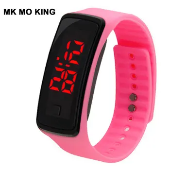 

Fashion Sports LED Electronic Digital Display Watch Men's and Women's Bracelet Candy Silicone Ladies Clock relogio inteligente