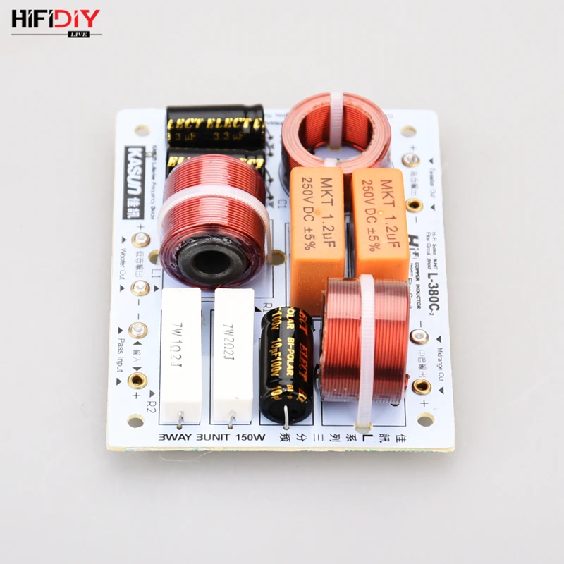 HIFIDIY LIVE Hi-Fi 3Way 3 динамик(твитер+ Средний+ бас) динамик s аудио кроссовер с делителем частоты фильтры L-380C