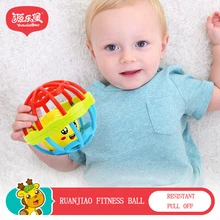 Buy Lovely Funny  Baby Toy Baby Ball Toy Rattles Develop Baby Intelligence Baby Toys Plastic Hand Bell Rattle Early Learning Free Shipping