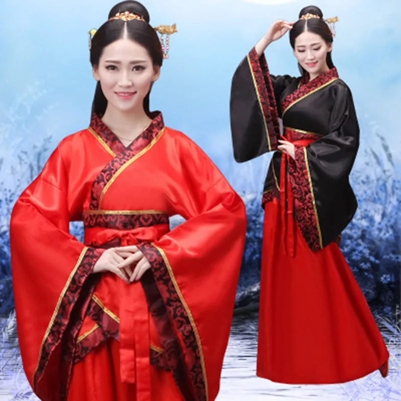 Holloween Costum Couple Chinese Traditional Hanfu Dresses Women Men ...