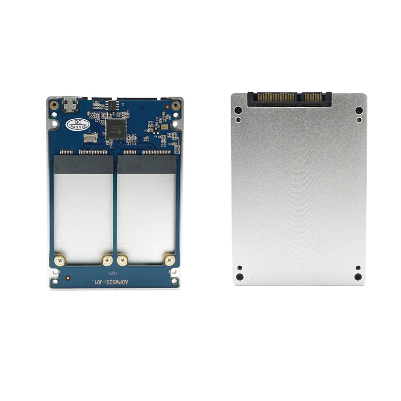  Dual mSATA RAID zu 22pin SATA Adapter 25 zoll SATA 30 Gehäuse USB3.0 zu 2 MSATA SATA 3 RAID 0/1 fre