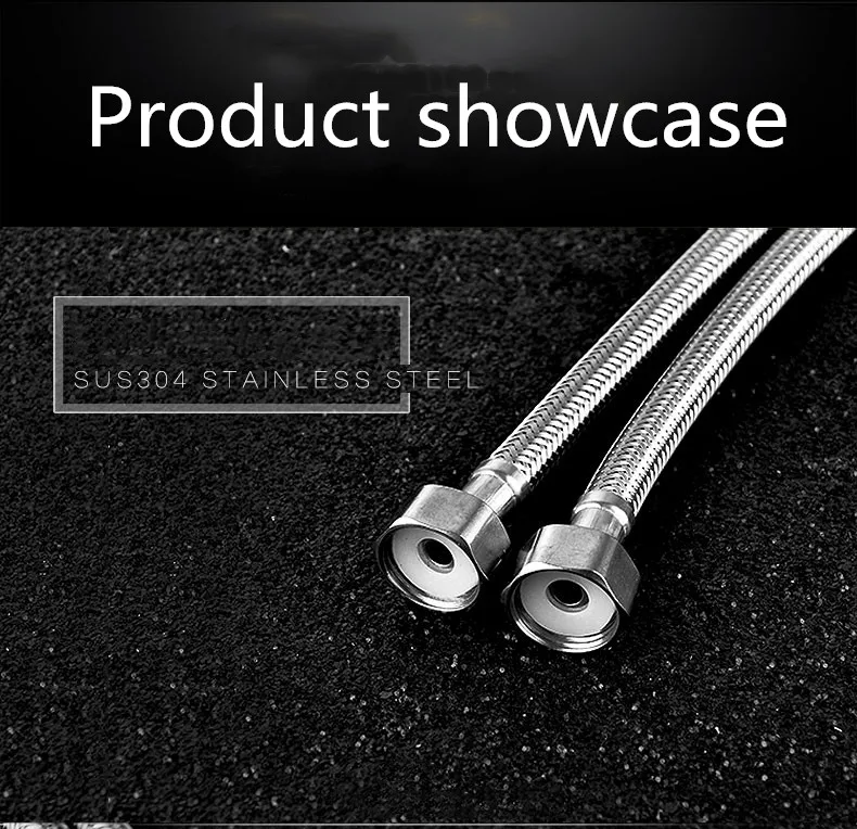 Kitchen sink faucet inlet pipe explosion-proof hot and cold water single pointed basin water inlet hose stainless steel connecti