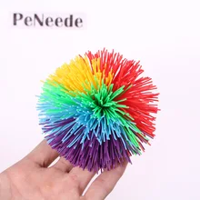 Радужный мяч для снятия стресса, детская мягкая сенсорная игрушка для аутистов, игрушка для снятия стресса, активная забавная игрушка