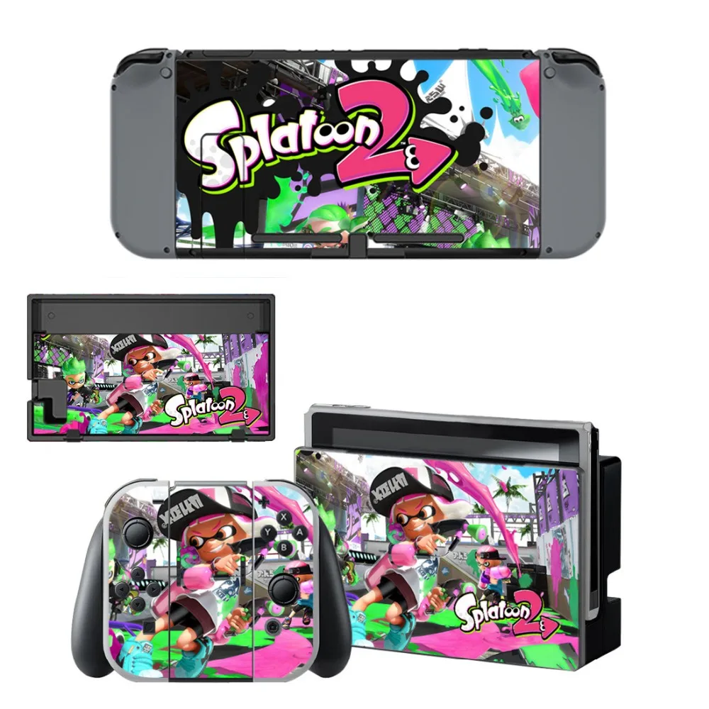 Наклейка Splatoon 2 для игровой кожи для Nintendo Переключатель консоли контроллер Защитная крышка аксессуары для NS