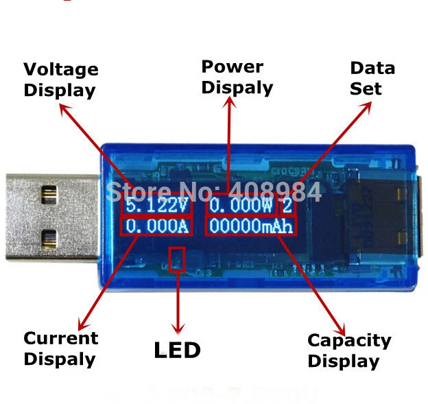 USB детектор 3.0 Высокое напряжение 4 бит OLED QC Quick Charge 2.0 Цифровой вольтметр напряжение текущей мощности метр тестер