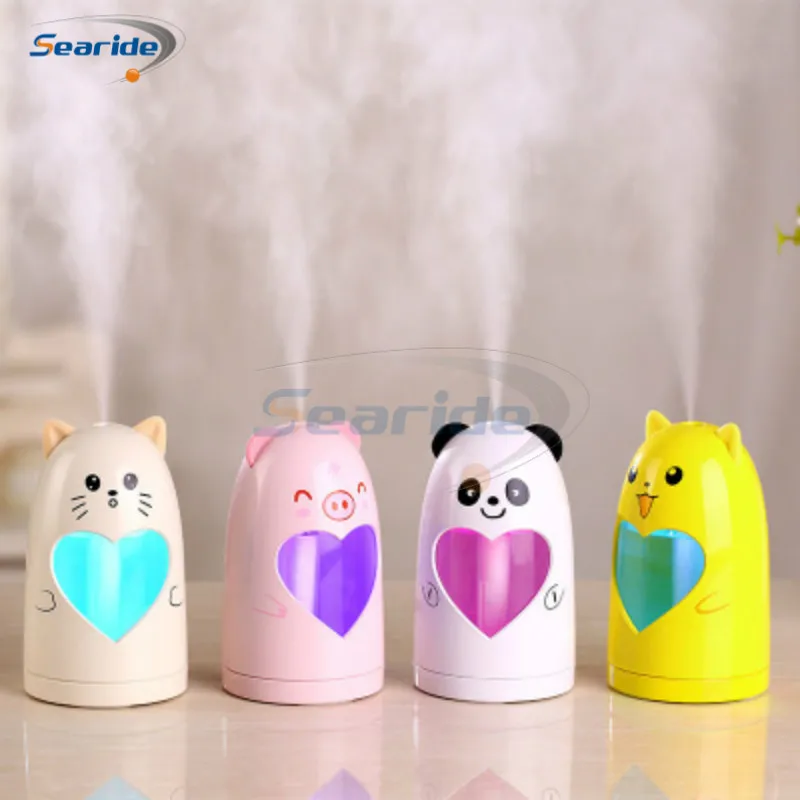 

Mini USB Panda Air Humidifier DC5V Silent Ultrasonic Diffuser Mist Maker Colorful Changing LED Night Light for Home Office Car