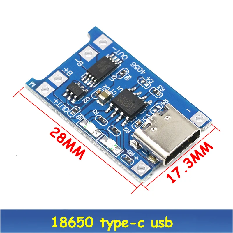 Type-c/Micro USB 5V 1A 18650 TP4056 модуль зарядного устройства литиевой батареи зарядная плата с защитой двойные функции 1A li-ion