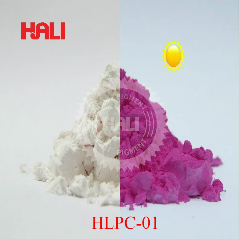 Чувствительный к солнечному свету пигмент, фотохромный пигментный порошок, solor активный порошок, цвет: skyblue, товар: HLPC-04, размер частиц: 5-10um - Цвет: HLPC-01