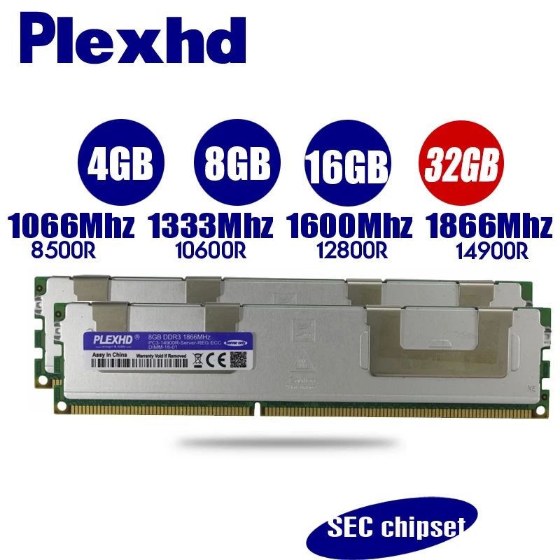 PLEXHD 4 GB 8 GB 16 GB DDR3 PC3 1066 Mhz 1333 Mhz 1600 Mhz 1866 Mhz خادم الذاكرة X79 x58 2011 LGA2011 ECC REG 14900 12800 10600 RAM PLEXHD 4 GB 8 GB 16 GB DDR3 PC3 1066 Mhz 1333 Mhz 1600 Mhz 1866 Mhz خادم الذاكرة X79 x58 2011 LGA2011 ECC REG 14900 12800 10600 RAM