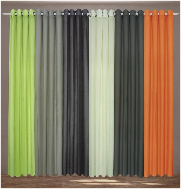 

1PC solid doli curtain with 6 metal rings FREE SHIPPING