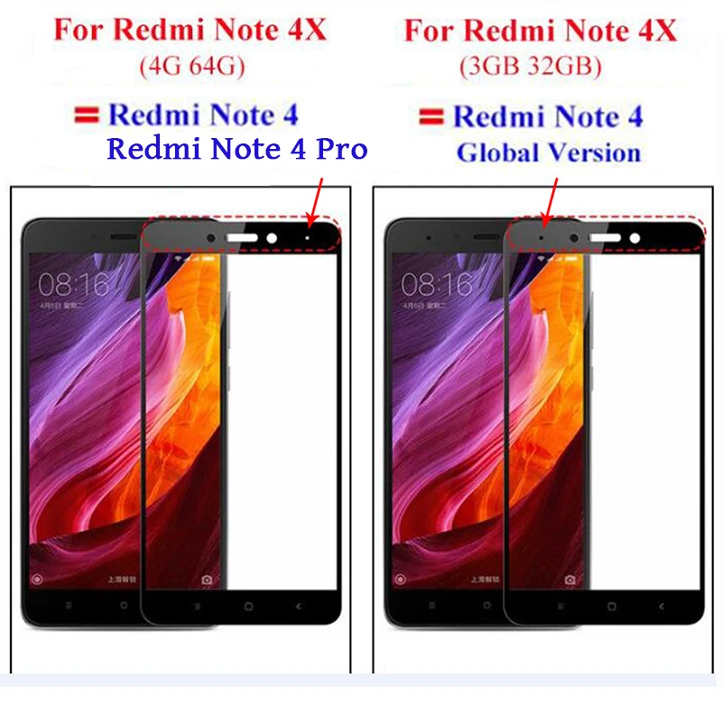 Artisome Full Cover Tempered Glass For Xiaomi Redmi Note 4 Note 4X Note 4 Pro Redmi 4X 4 Pro Screen Protector Protective Film    (4)
