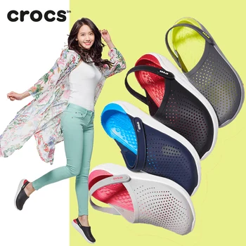 Большая скидка CROCS LiteRide Clog Dark Blue Sports Sandals Unisex
Beach Sandals Summer Men women Footwear comfort Crocs-shoes онлайн