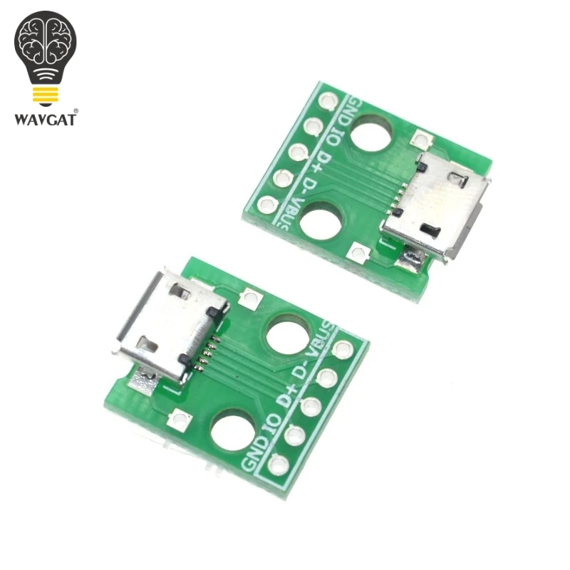 5pcs MICRO USB to DIP Adapter 5pin female connector B type pcb converter