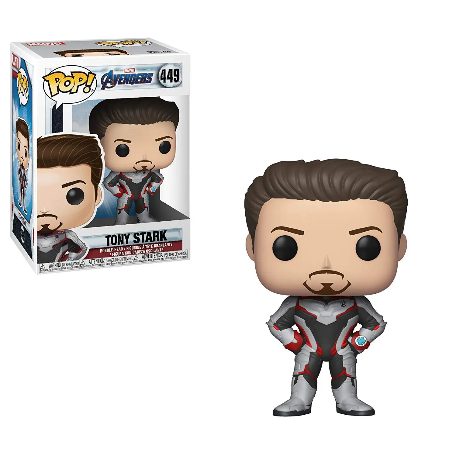 Официальный Funko pop Marvel: Мстители 4 эндшпильные Тони Старк, Тор, танос, черная вдова Виниловая фигурка Коллекционная модель игрушка - Цвет: Белый