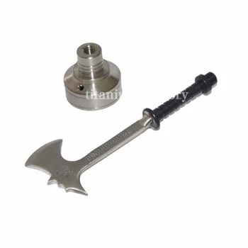 

2017 New Style Titanium carb cap with Wolf Titanium axe dabber dabbing tool Gr2 titanium nail