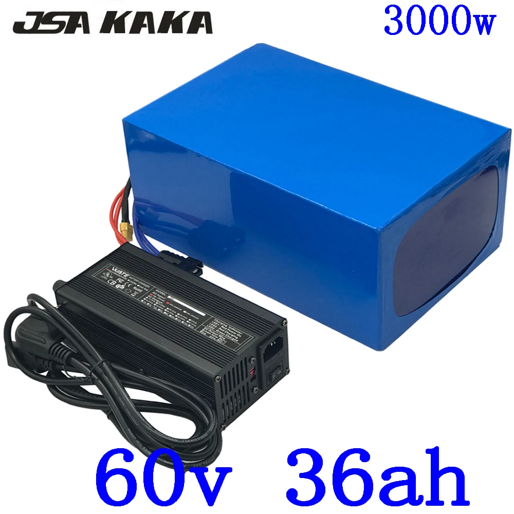 5A Fast Charger 50A BMS 60V Battery Pack for Ebike 20Ah Amp hours Lithium ion