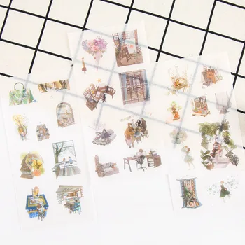 

6PCS New Rest Time Children Stationery Stickers For DIY Albums Scrapbooking Diary Decoration Cartoon Depicting