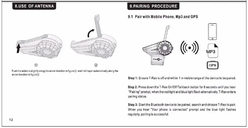 8 шт. 8-Way 1500 м Bluetooth Intercomunicador Шлем Интерком мотоциклетная команда Велоспорт гарнитура MP3 обмен Freedconn T-Rex