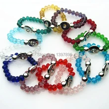 Новые поступления mix кристалл 12 месяц камень защёлкивающиеся кнопки браслет( fit 18 мм snap