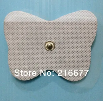 

1000ps Butterfly Pre Gelled REUSABLE Electrode pads white Fabric back for TENS/EMS Unit massage machine 60MM*75MM. free via DHL